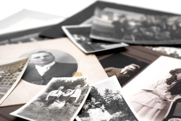 Family Photographs Closeup of a pile of vintage family photos